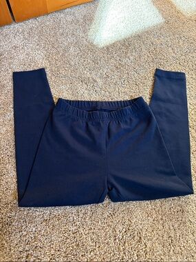 Lands' End Girls' Navy Cotton Leggings NWT 2/3 4/5 10/12